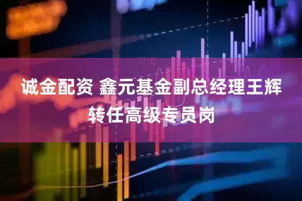 诚金配资 鑫元基金副总经理王辉转任高级专员岗